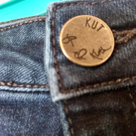 Kut From The Kloth Straight Leg MidRise Jeans Dark Wash 6L - Picture 3 of 9